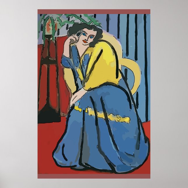Affiches Femme sur téléphone portable Abstrait 5 (Devant)
