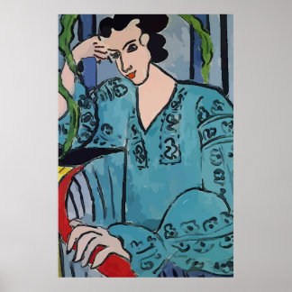 Affiches Femme sur téléphone portable Abstrait, style Matis