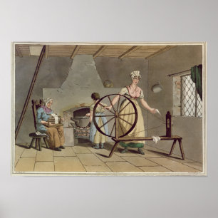Affiches Femme tournant, du 'costume de Yorkshire