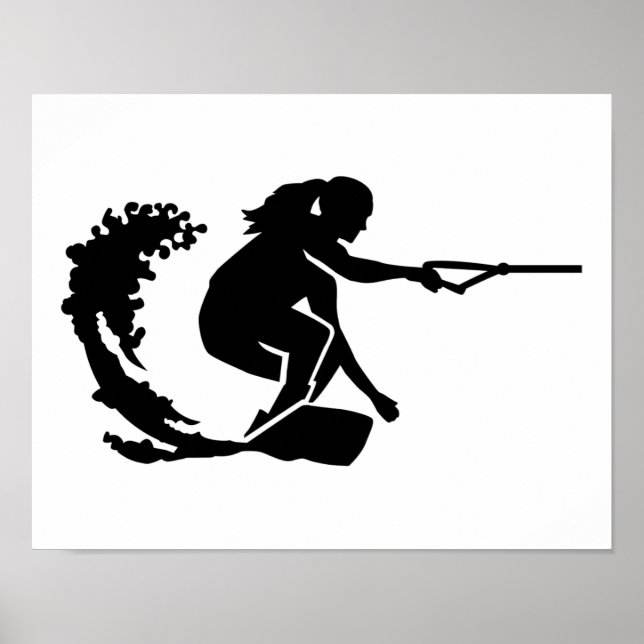 Affiches Femme Wakeboard (Devant)