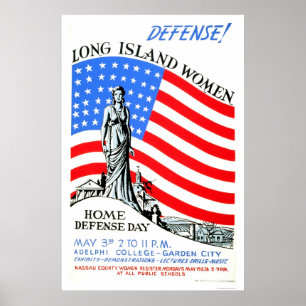 Affiches Femmes 2ÈME GUERRE MONDIALE de Long Island 1941 WP