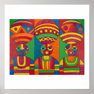 Affiches Femmes avec des calebasses par Emeka !