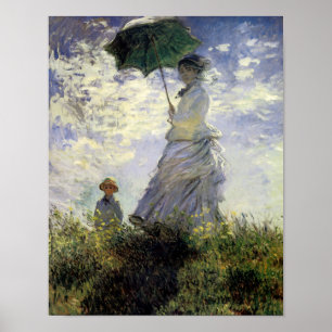 Affiches Femmes avec parasol ~ Madame Monet avec son fils