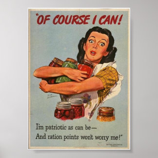 Affiches Femmes de 2ème guerre mondiale - "Bien Sûr, JE PEU