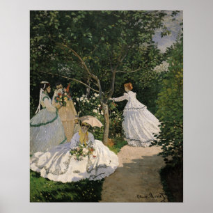 Affiches Femmes de Claude Monet   dans le jardin, 1866