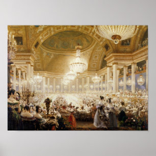 Affiches Femmes dinant chez le Tuileries en 1835