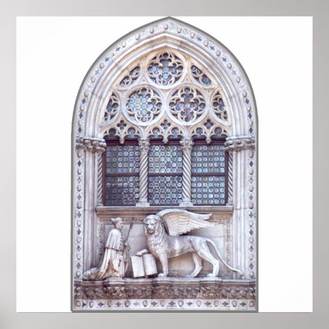 Affiches Fenêtre de lion aile San Marco (Devant)
