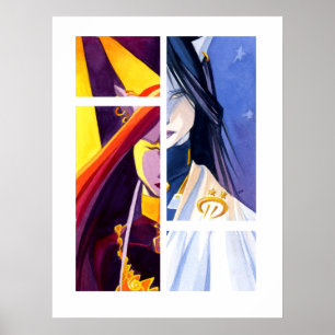 Affiches Fenêtre en verre teinté de l'automne d'Alysha