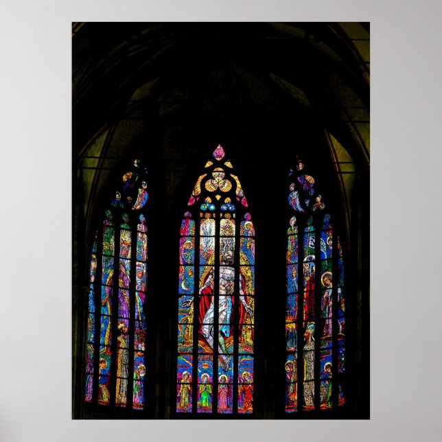 Affiches Fenêtre en verre tendu(2), Cathédrale St Vitus (Devant)
