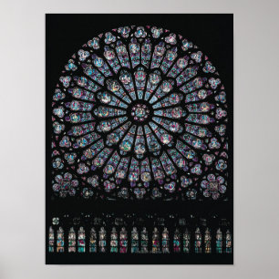 Affiches Fenêtre rose de transept du nord
