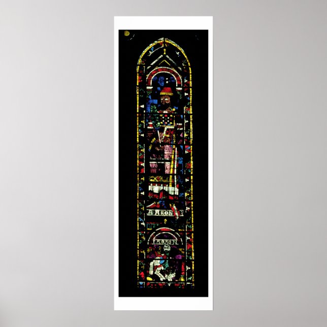 Affiches Fenêtres du transept nord ; rose représentant l'An (Devant)