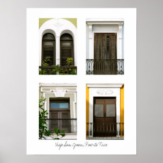 Affiches Fenêtres du Vieux San Juan, Porto Rico