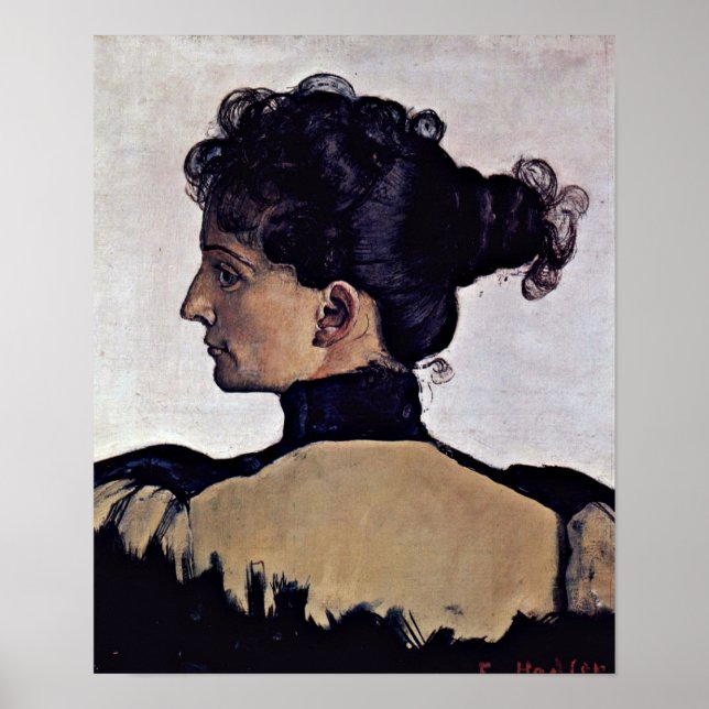 Affiches Ferdinand Hodler - Berthe Jacques épouse de l'arti (Devant)