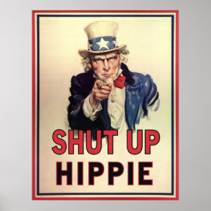 Affiches Fermer Hippie