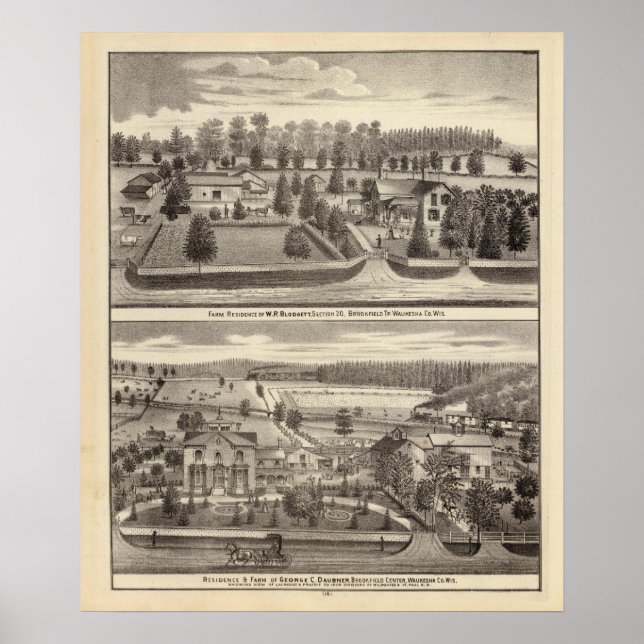 Affiches Fermes et résidences de WR Blodgett & GC Daubner (Devant)