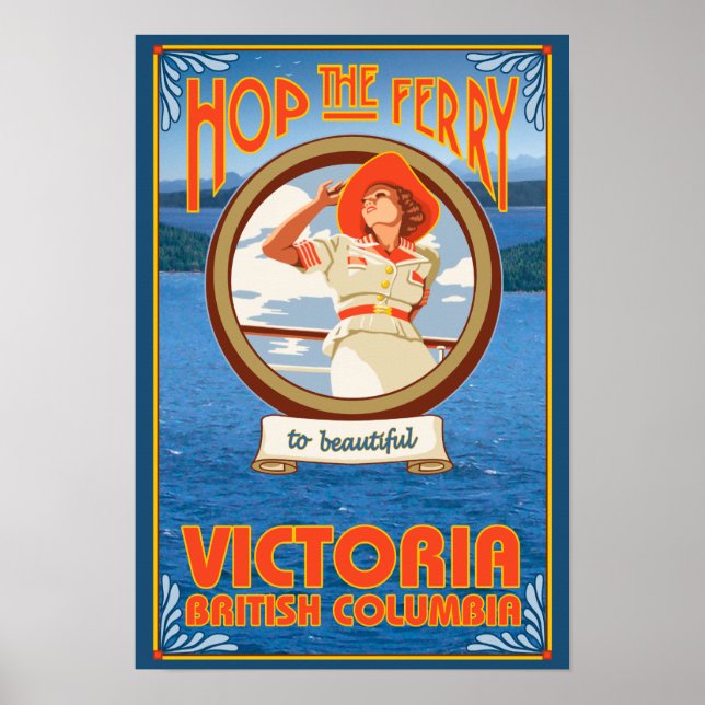 Affiches Ferry pour femme - Victoria (C.-B.) Canada (Devant)