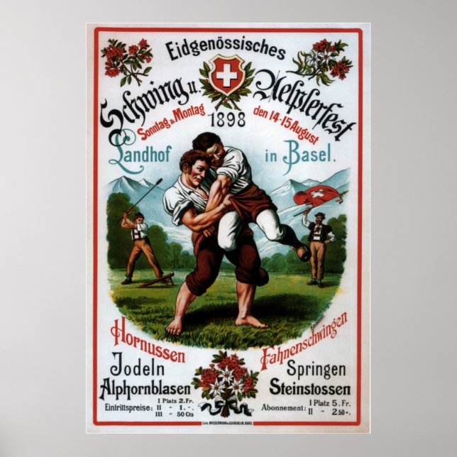 Affiches Festival alpin de la lutte suisse ~R. Schweizer 18 (Devant)