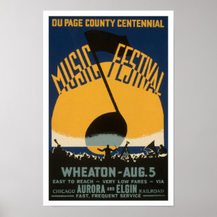 Affiches Festival de musique de comté, 1939. Publicité vint