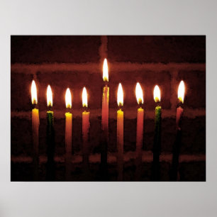 Affiches Festival des lumières Menorah