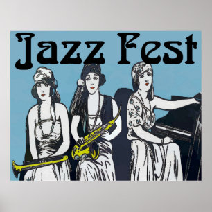 Affiches Fête de jazz vintage