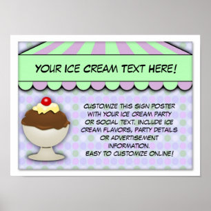 Affiches Fête de la crème glacée, Pastel Sweet Shoppe