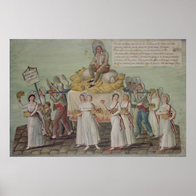 Affiches Fête de l'Agriculture en 1796 à Paris (Devant)