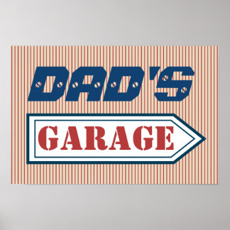 Affiches Fête des pères mécanique pour hommes de papa Garag