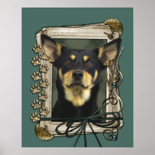 Affiches Fête des pères - pattes en pierre - Kelpie - Jud