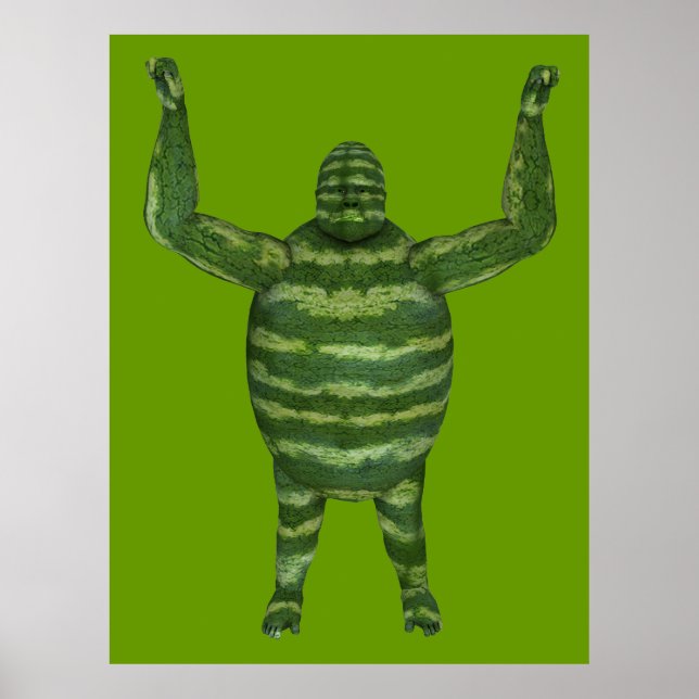 Affiches Fête nationale de la pastèque Gorilla (Devant)