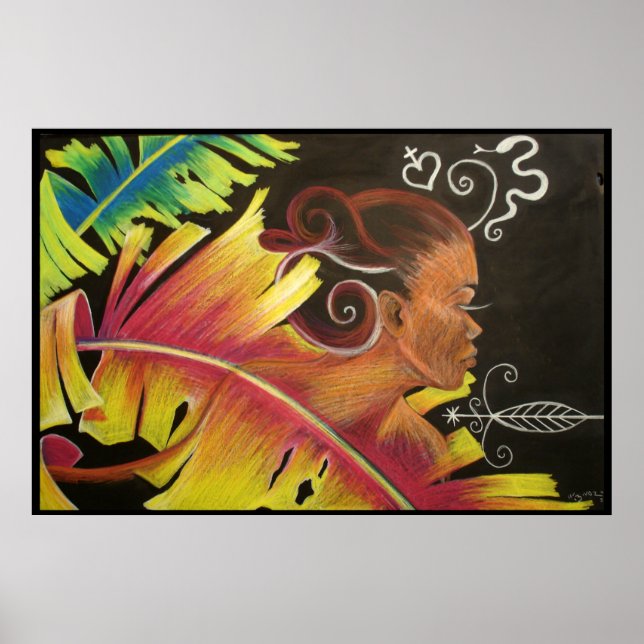 Affiches Feu - Art noir (Devant)