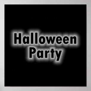 Affiches Feu blanc de la fête d'Halloween
