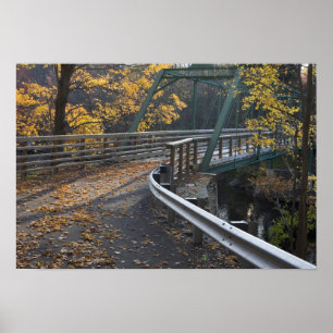 Affiches Feuillage d'automne et un pont sur les Millers