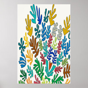 Affiches Feuilles Abstraits (Coeur)