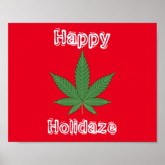 Affiches Feuilles de mauvaises herbes Noël Joyeux vacances