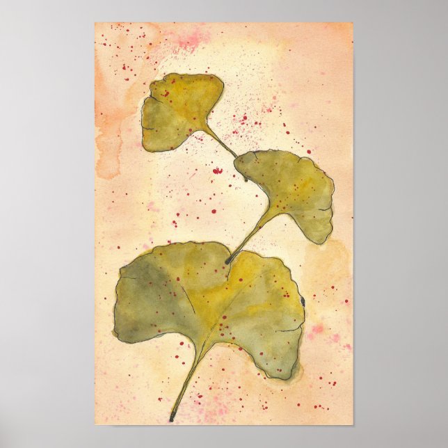 Affiches Feuilles Ginkgo (Devant)