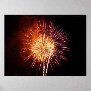 Affiches Feux d'artifice Rouges, Blancs et Bleus I Patrioti