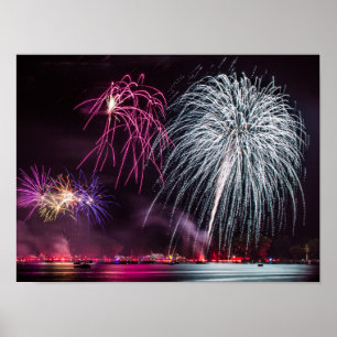 Affiches Feux d'artifice sur le lac