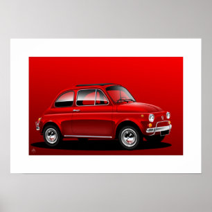 Affiches Fiat classique 500
