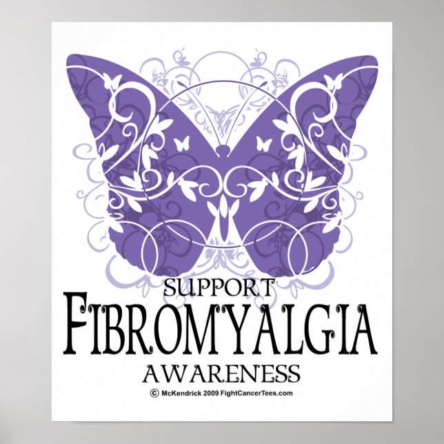 Affiches Fibromyalgia Butterfly (Devant)