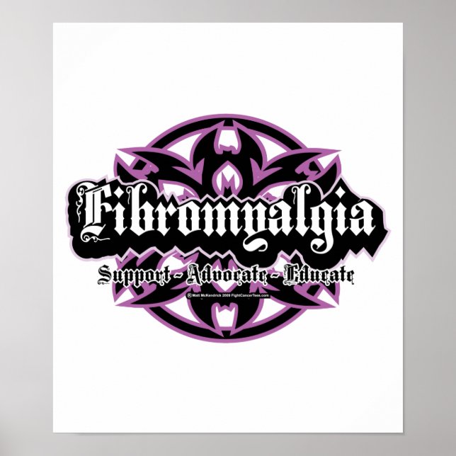 Affiches Fibromyalgia Tribal (Devant)
