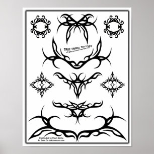 Affiches Fiche Flash de tatouage Tribal-Z06