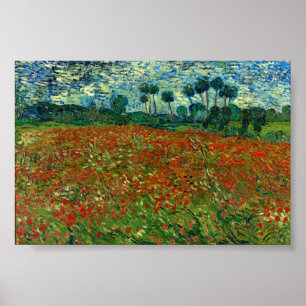 Affiches Field with Poppies by Van Gogh Fine Art