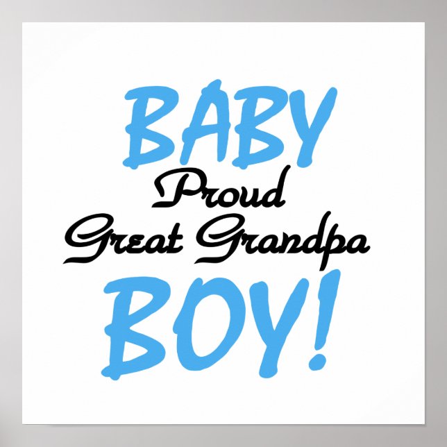 Affiches Fière Grand Papy Bébé Cadeaux Garçon (Devant)