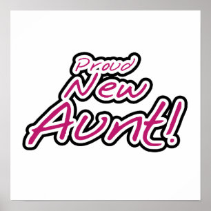 Affiches Fiers t-shirts et cadeaux de nouvelle tante