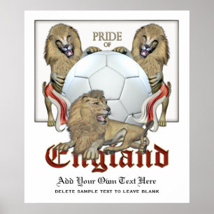Affiches Fierté de trois lions du football de l'Angleterre