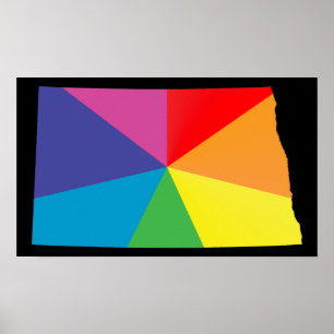 Affiches fierté du dakota du nord.