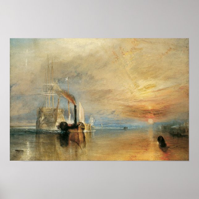 Affiches Fighting Temeraire by Joseph Turner, Maritime Art (Devant)