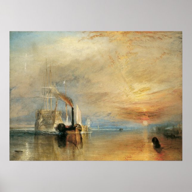 Affiches Fighting Temeraire by Joseph Turner, Maritime Art (Devant)