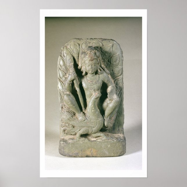 Affiches Figure de Skanda avec son paon, Punjab Hills (s (Devant)