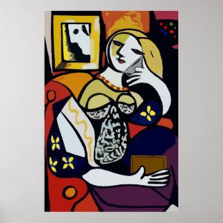 Affiches Fille Abstraite sur téléphone portable